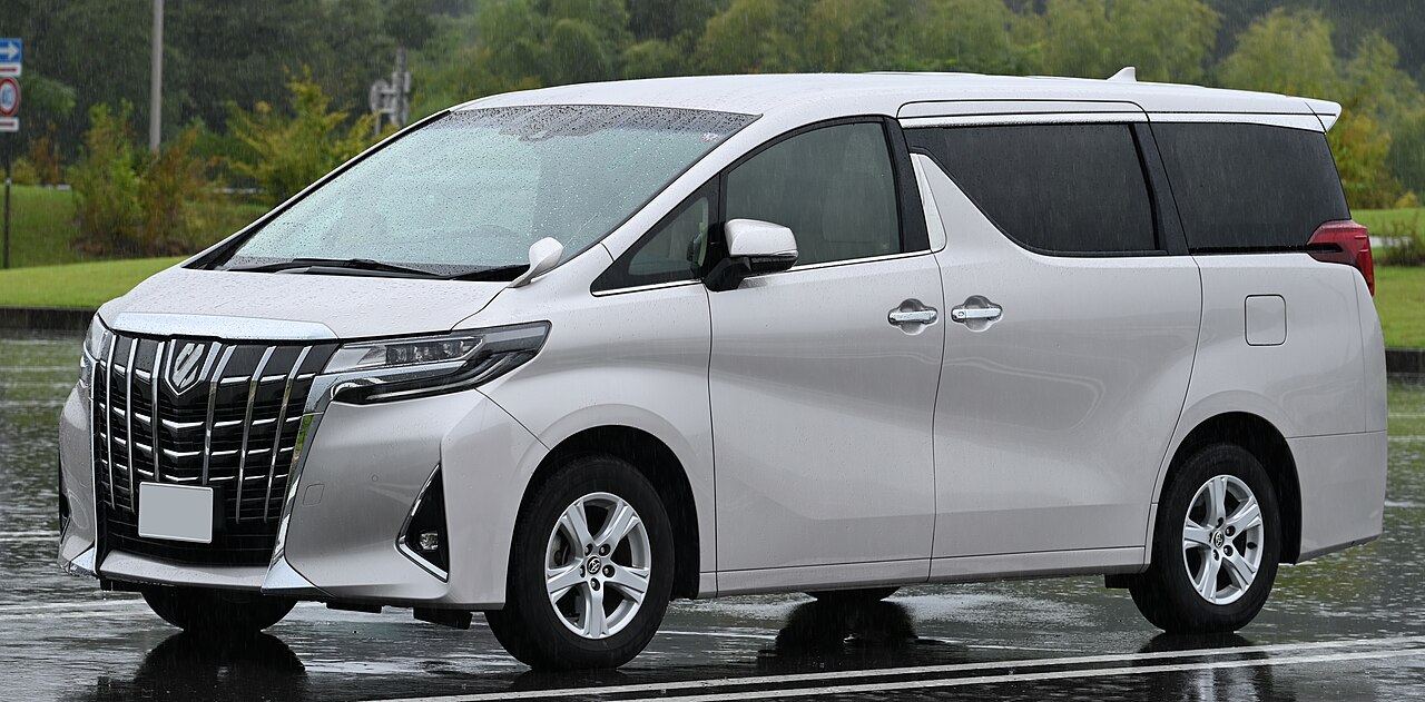 Toyota Alphard exterior reference for private MPV comfort requests